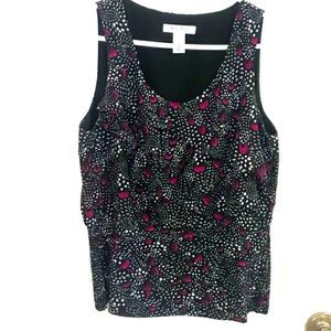 White House Black Market Sleeveless Layered Ruffle Tank Top Small